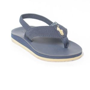 Baby boy faux leather flip flop